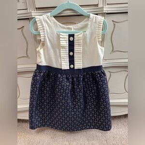 Janie and Jack Navy and Cream Design gold